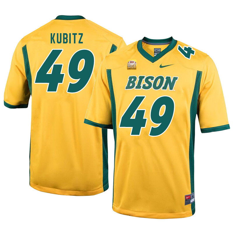 Men #49 Nick Kubitz North Dakota State Bison College Football Jerseys Sale-Yellow